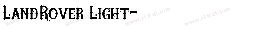 LandRover Light字体转换